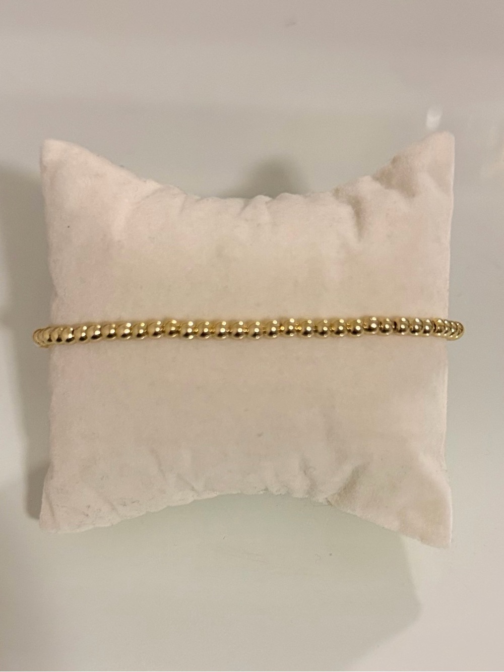 ✨3 mm handmade gold filled beaded stretchy bracelet 💕